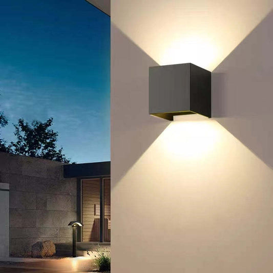 Modern Adjustable Square LED Wall Light IP65 Waterproof