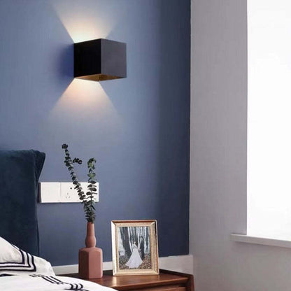 Modern Adjustable Square LED Wall Light IP65 Waterproof