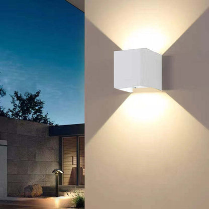 Modern Adjustable Square LED Wall Light IP65 Waterproof