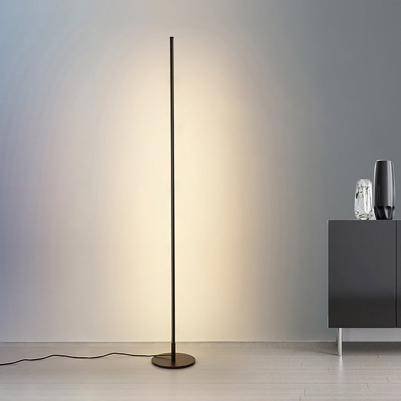 Modern Black Gold Dimmable LED Remote Control Floor Lamp