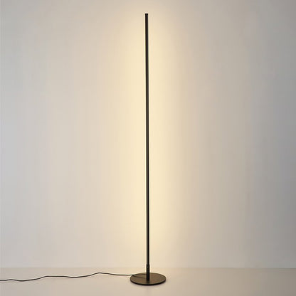 Modern Dimmable Led Metal Black Gold Floor Lamp Remote Control