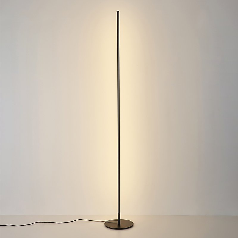 Modern Dimmable Led Metal Black Gold Floor Lamp Remote Control