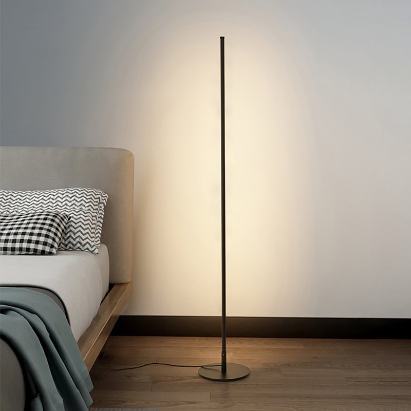 Modern Black Gold Dimmable LED Remote Control Floor Lamp