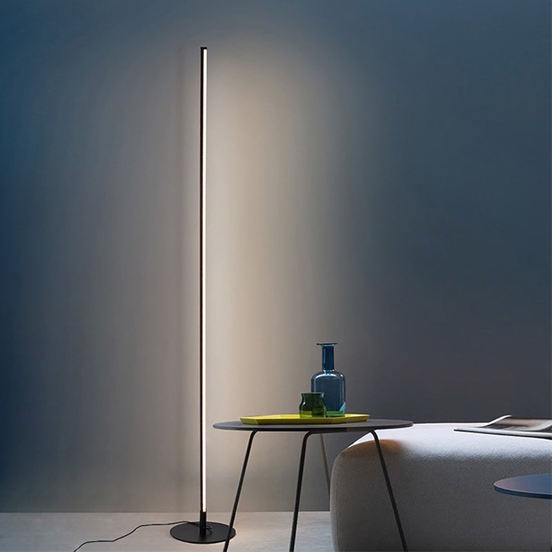Modern Black Gold Dimmable LED Remote Control Floor Lamp
