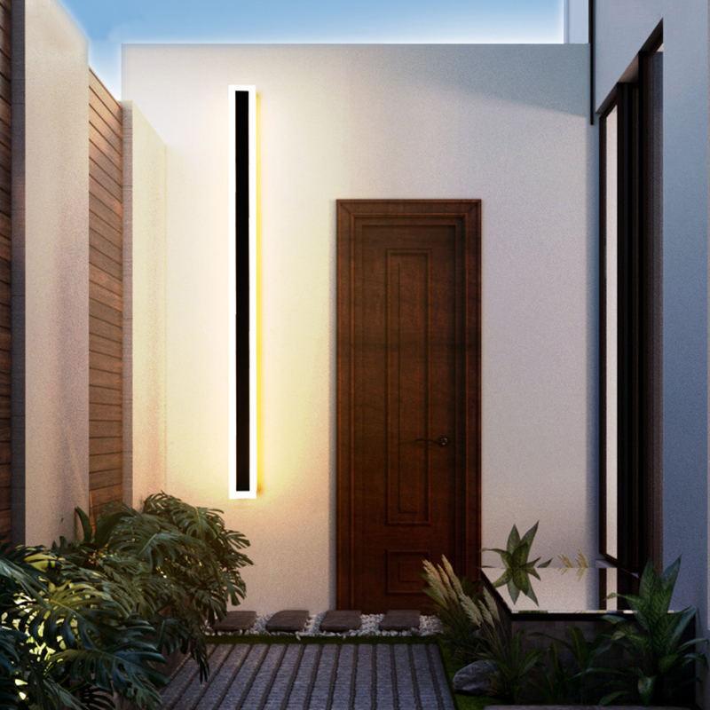 Modern Black Waterproof Led Outdoor Garden Wall Light
