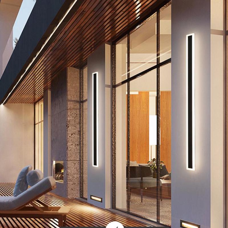 Modern Motion Sensor Metal Outdoor Wall Light IP65 Waterproof