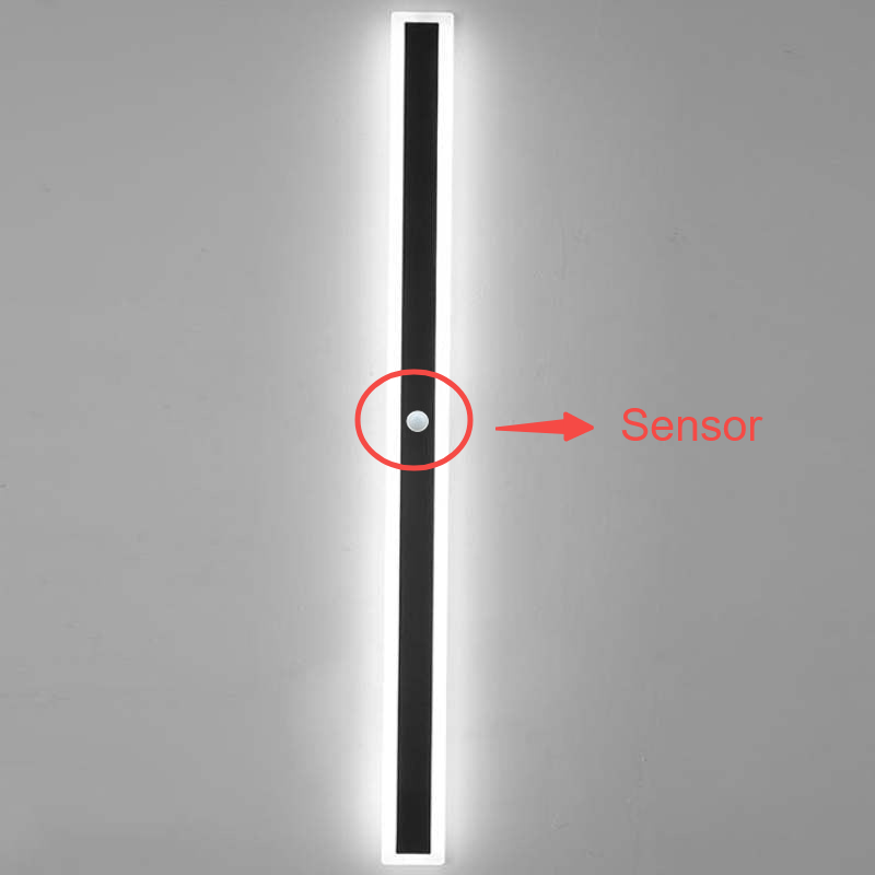 Modern Motion Sensor Metal Outdoor Wall Light IP65 Waterproof