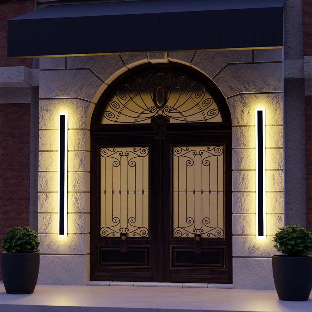 Modern Motion Sensor Metal Outdoor Wall Light IP65 Waterproof