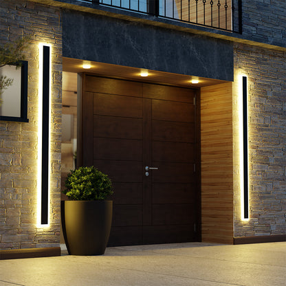 Modern Motion Sensor Metal Outdoor Wall Light IP65 Waterproof