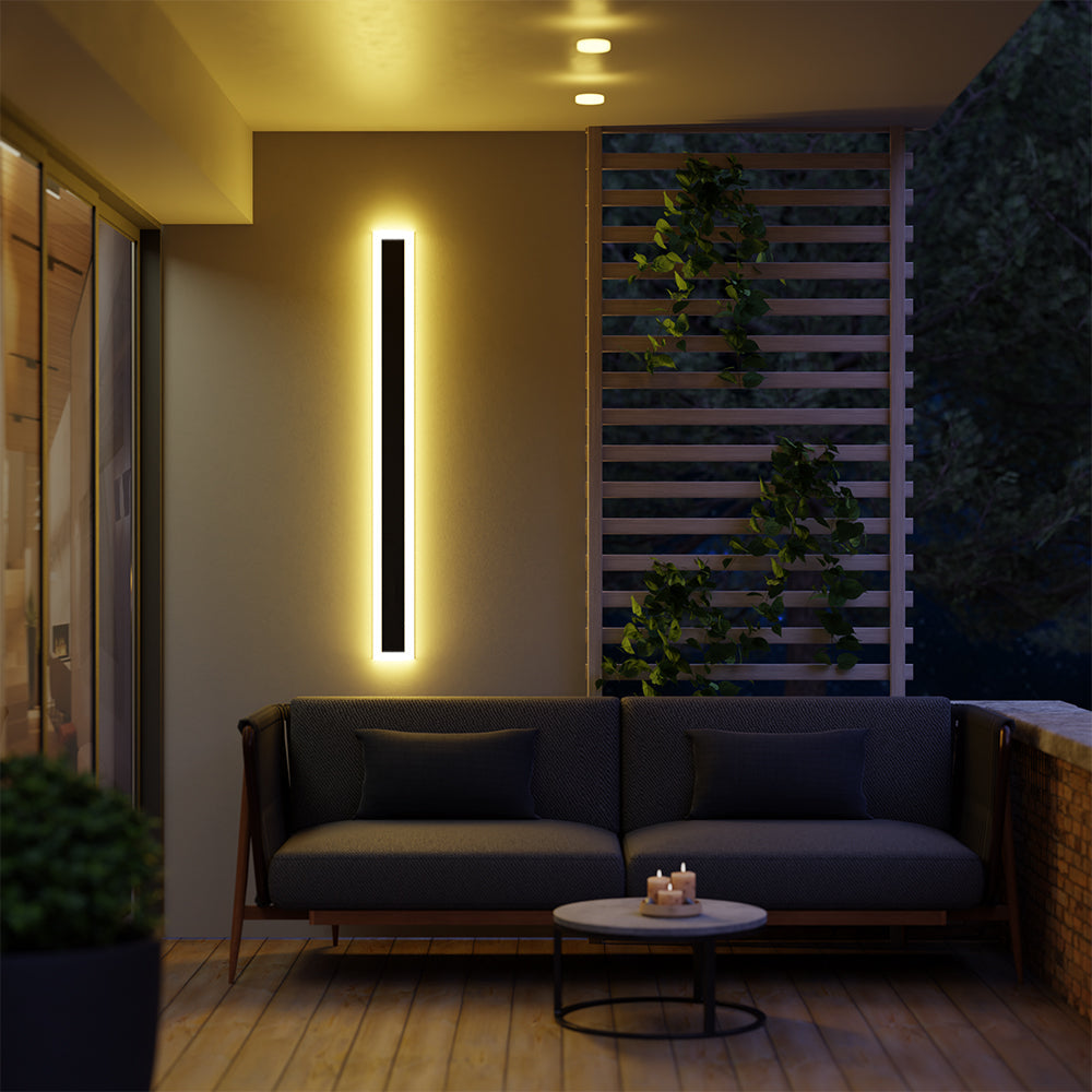 Modern Motion Sensor Metal Outdoor Wall Light IP65 Waterproof