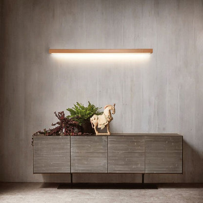 Modern Dimmable Linear Wood Acrylic Minimalist Wall Light