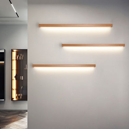 Modern Dimmable Linear Wood Acrylic Minimalist Wall Light