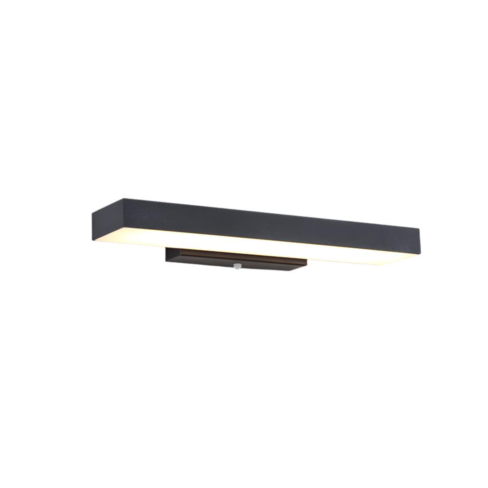 Modern Motion Sensor Weather Resistant Black Outdoor Wall Sconce