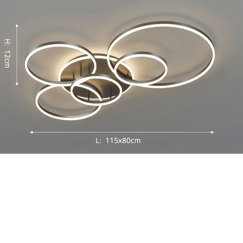 Modern LED Ceiling Light with Dimmable Remote Control