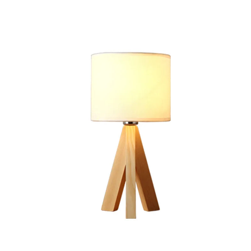 Wood Base Table Lamp - Reading Light