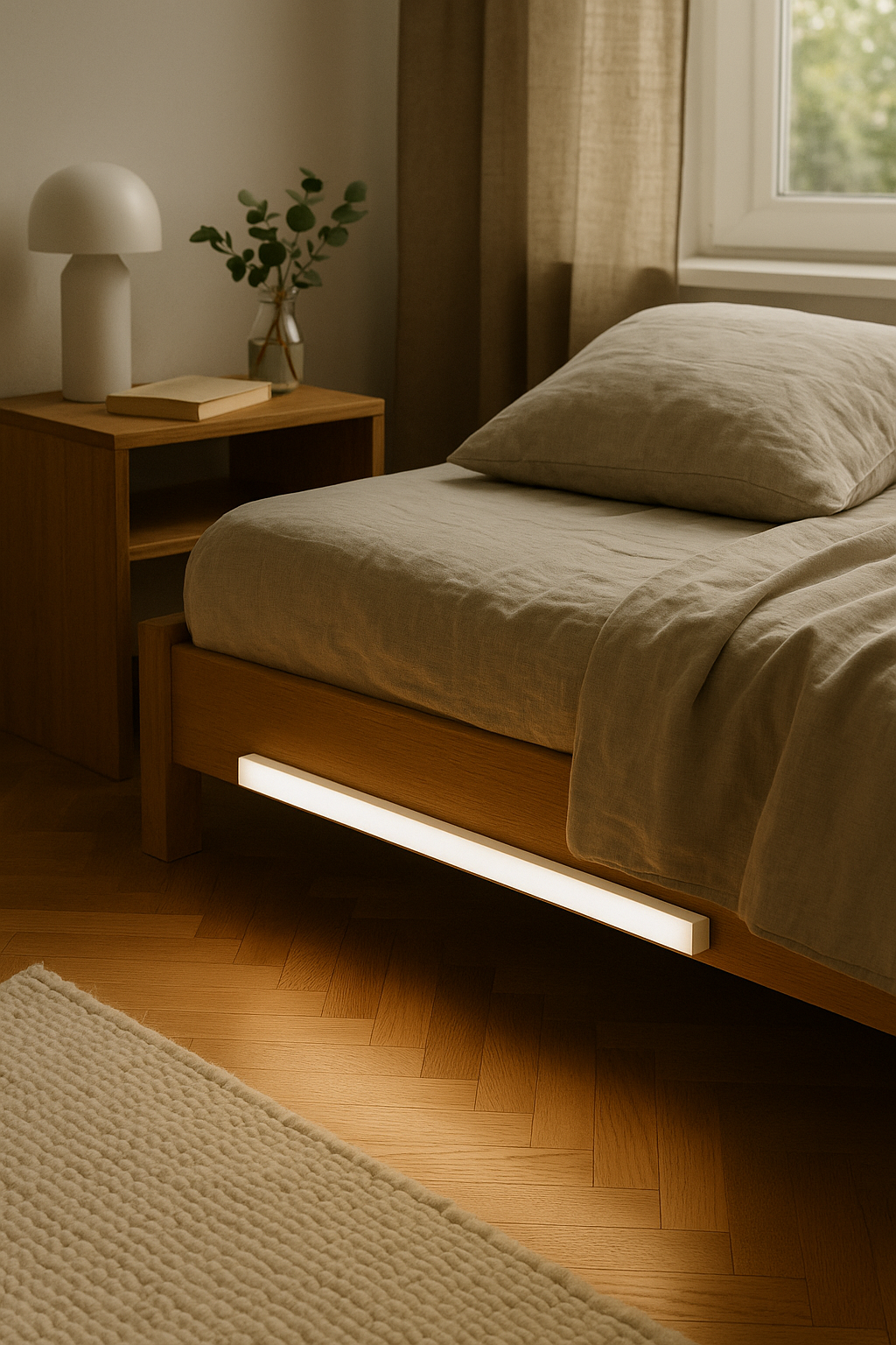 Motion Sensor LED Strip Light – Rechargeable Magnetic Bar – Wardrobe Kitchen Stairs