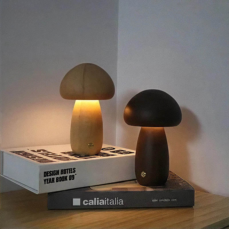 Modern Touch Control Wooden Warm Glow Led Night Light