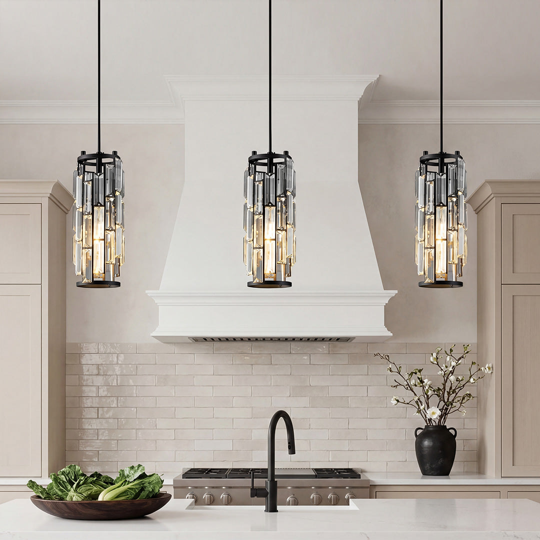 Modern Glass Pendant Light with Adjustable Cord