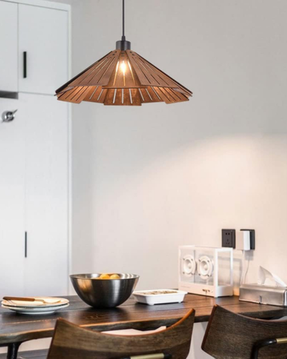 Japandi Minimalist Wooden Elegant Hanging Pendant Light