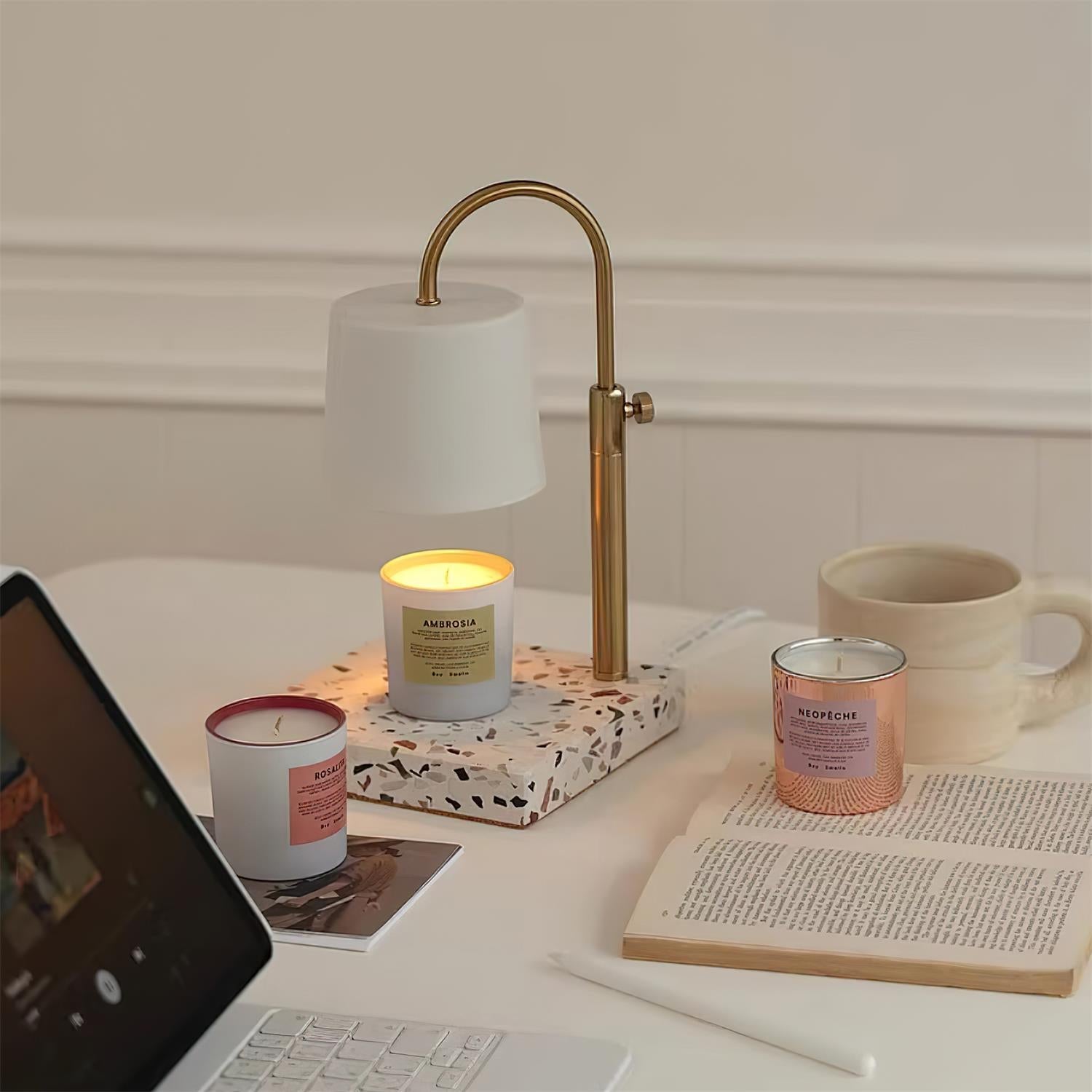 Noroa Candle Warmer Lamp – Matte Ceramic Top