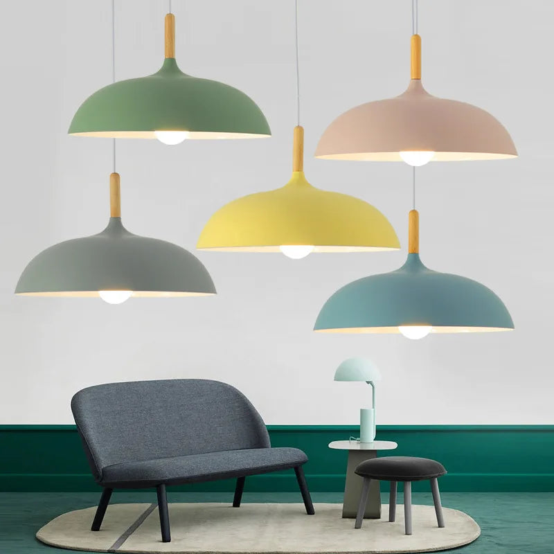 Scandinavian LED Wood Modern Ceiling Pendant Light