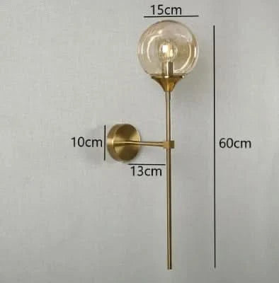 Glass Wall Lamp Warm LED – Bedroom Hallway