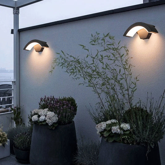 Nordic Motion Sensor Metal Led Outdoor Wall Light Waterproof