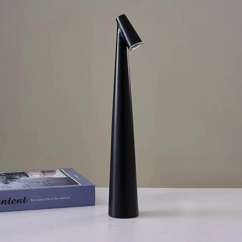 Nordic Minimalist Aluminium LED Table Lamp – Cordless Dimmable Touch