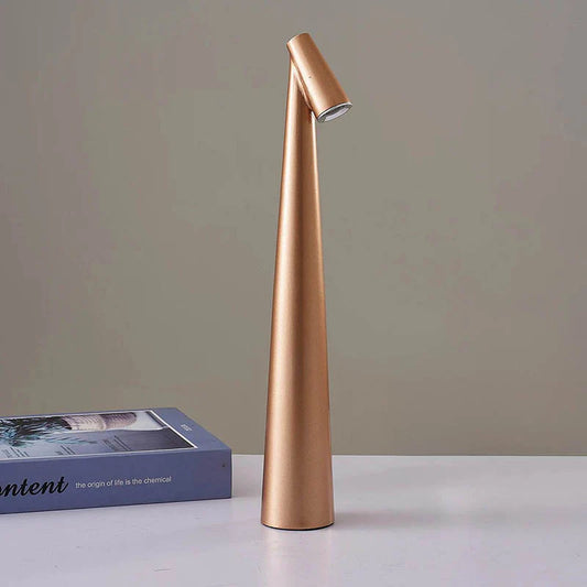 Nordic Minimalist Aluminium LED Table Lamp – Cordless Dimmable Touch