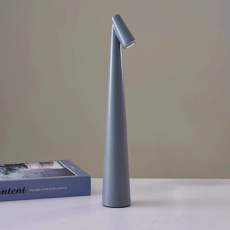 Nordic Minimalist Aluminium LED Table Lamp – Cordless Dimmable Touch