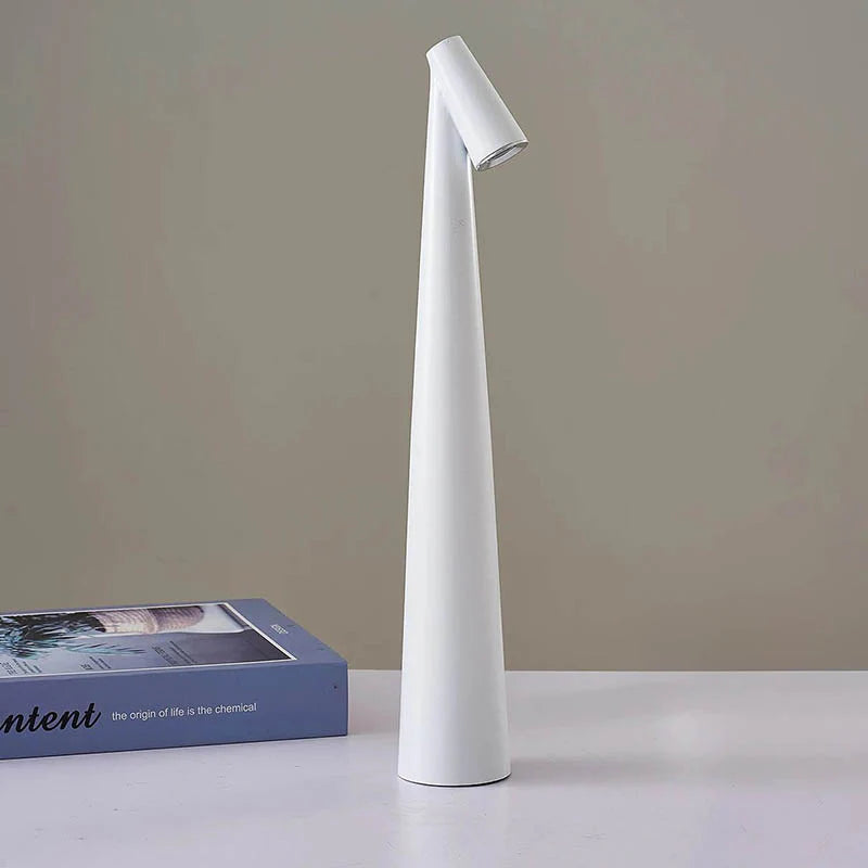 Nordic Minimalist Aluminium LED Table Lamp – Cordless Dimmable Touch