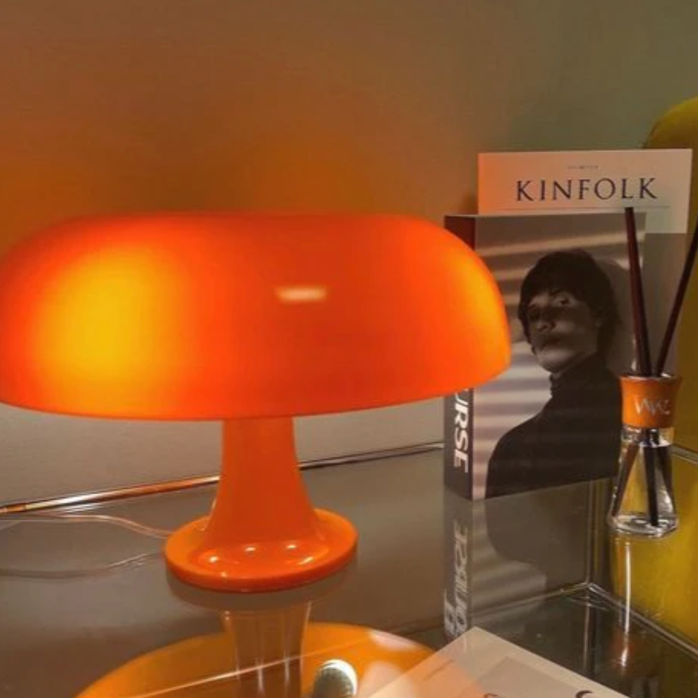 Nordic Mushroom Table Lamp – LED Rechargeable – Desk & Bedroom