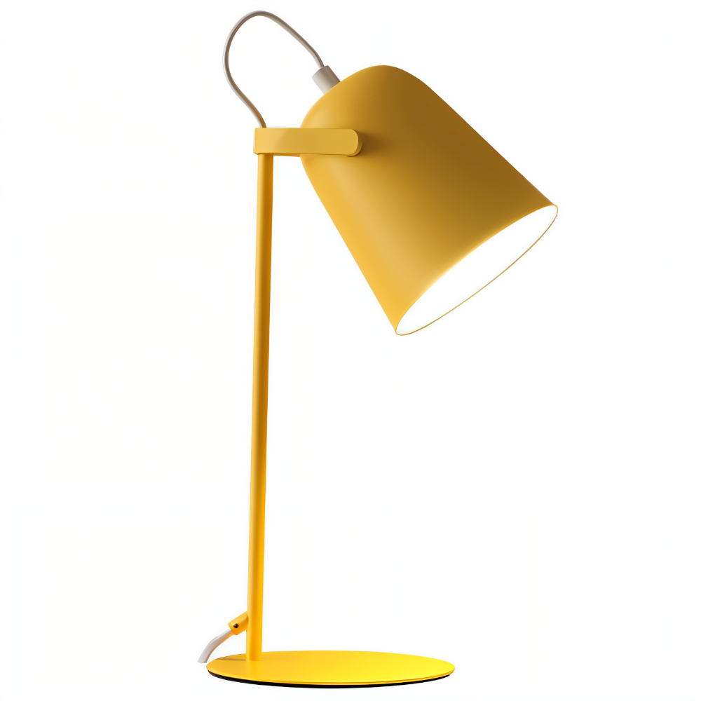 Nordic Round Iron Desk Lamp – Adjustable Plug-in – Reading Table Lamp