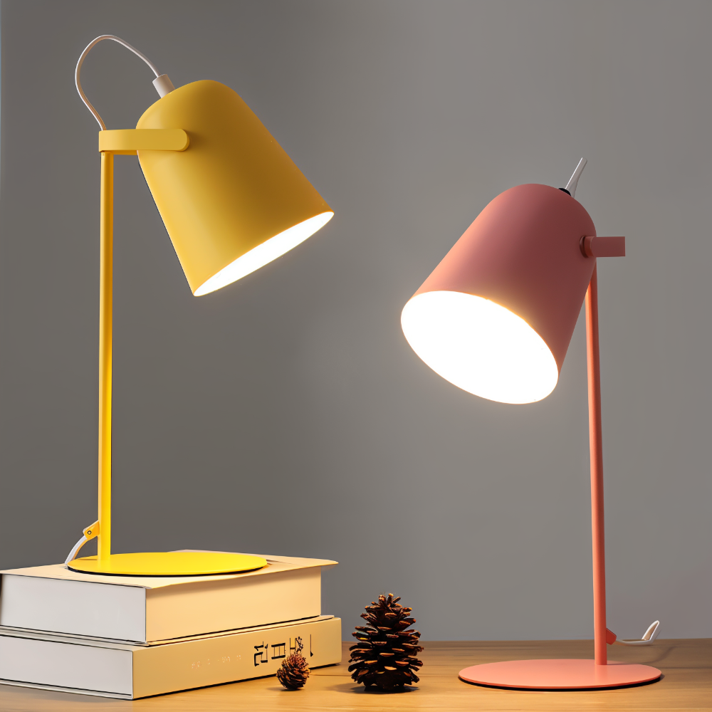 Nordic Round Iron Desk Lamp – Adjustable Plug-in – Reading Table Lamp