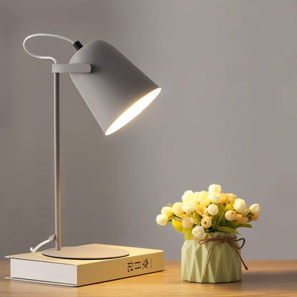 Nordic Round Iron Desk Lamp – Adjustable Plug-in – Reading Table Lamp