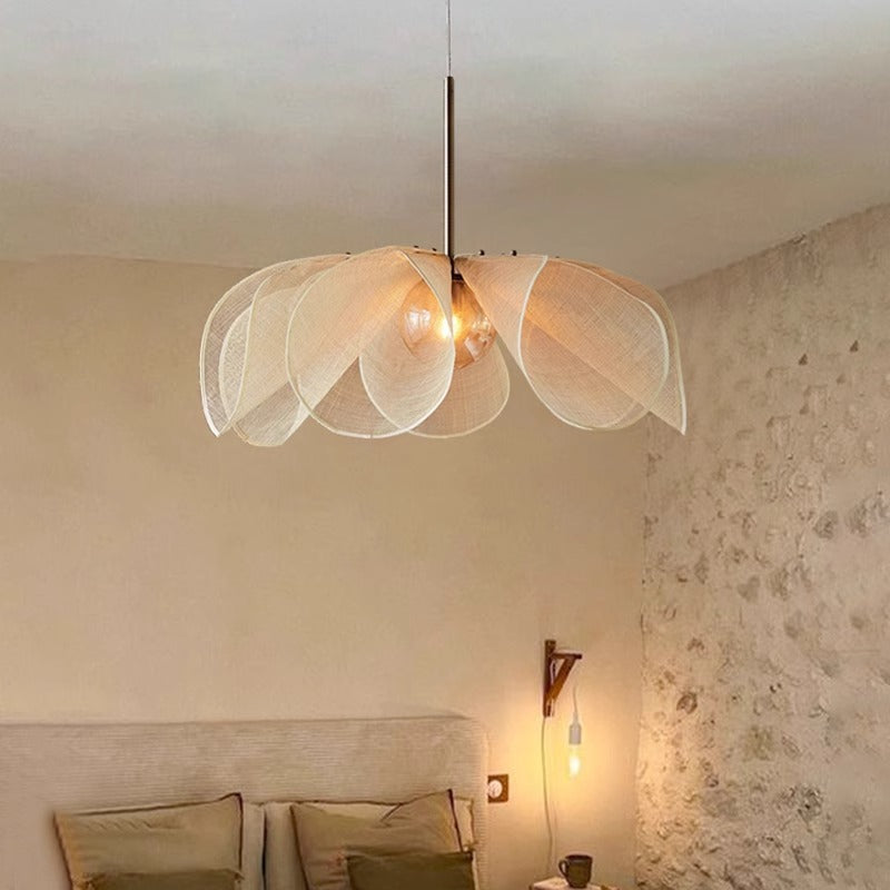 Vintage Fabric Shade Pendant Light