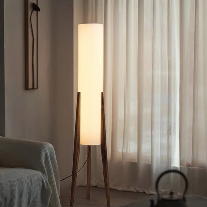 Walnut Modern Floor Lamp