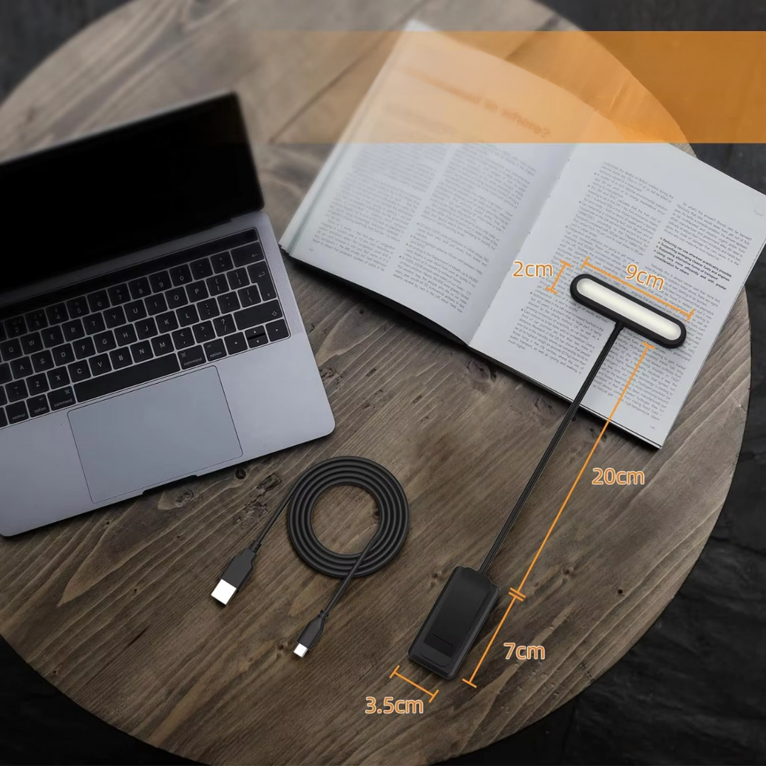LED Clip-On Book Light - Rechargeable, Dimmable Reading Lamp With Color Modes, Battery Operated