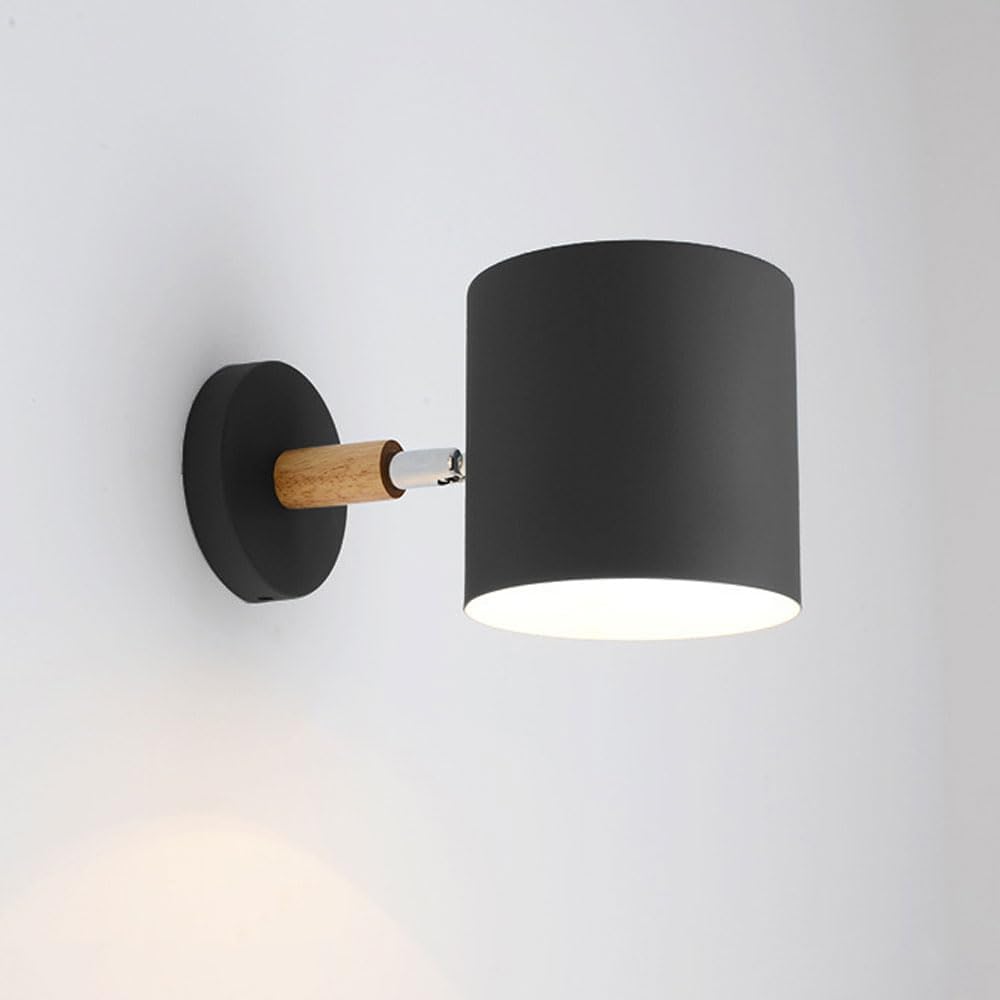 Nordic Adjustable Metal And Wood Modern Wall Light