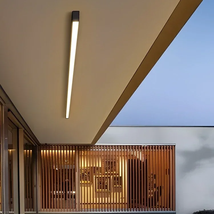 Modern Outdoor Waterproof LED Flush Mount Ceiling Light Black or White