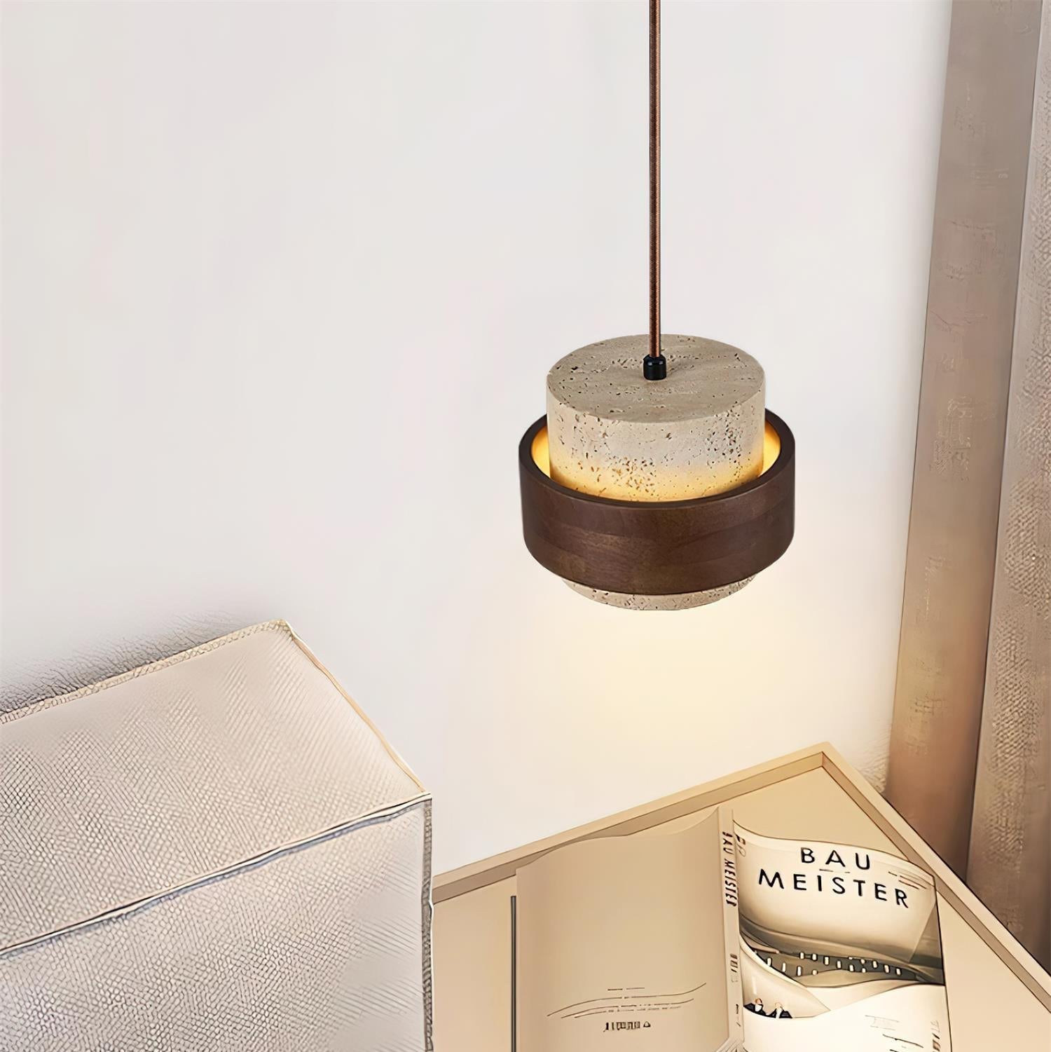 Wabi Sabi Style Stone Pendant Light