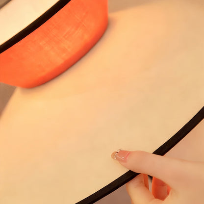 Retro Iron & Wood Floor Lamp – Fabric Shade – Living Room & Bedside