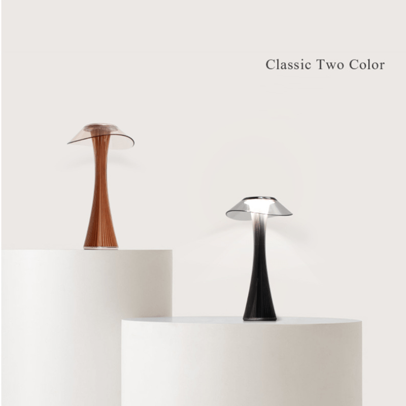 Amber Glass Table Lamp For Bedroom & Living Room