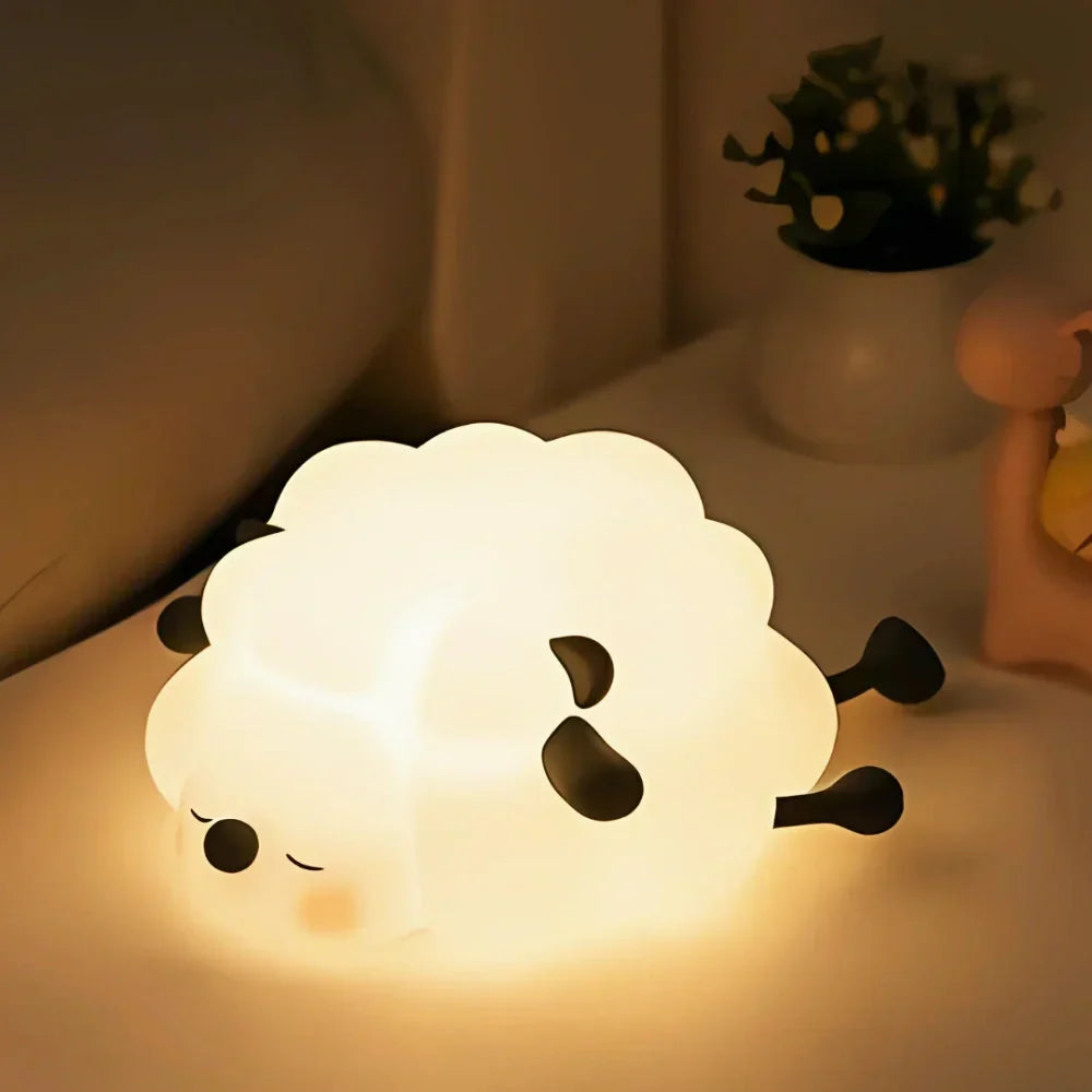 Kids Night Light Bedside Table Lamp For Bedroom - Battery Operated Rechargeable LED - Animal Shape