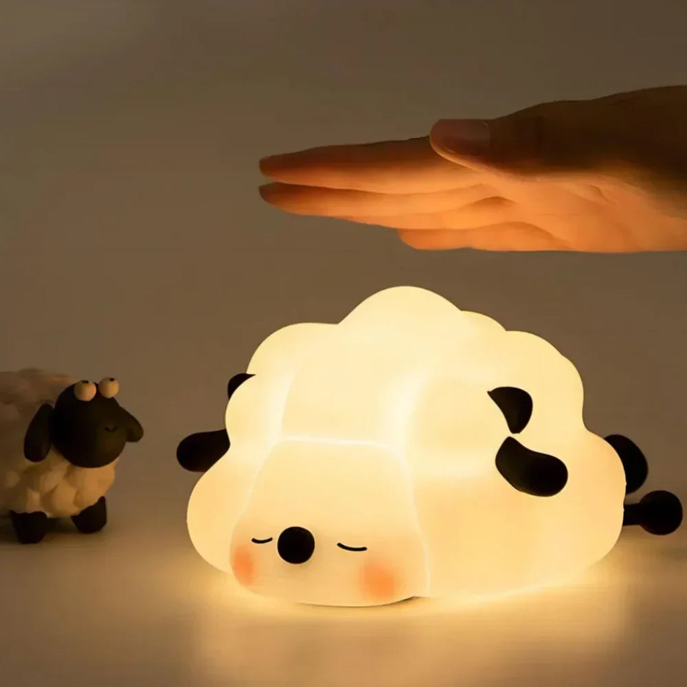 Kids Night Light Bedside Table Lamp For Bedroom - Battery Operated Rechargeable LED - Animal Shape