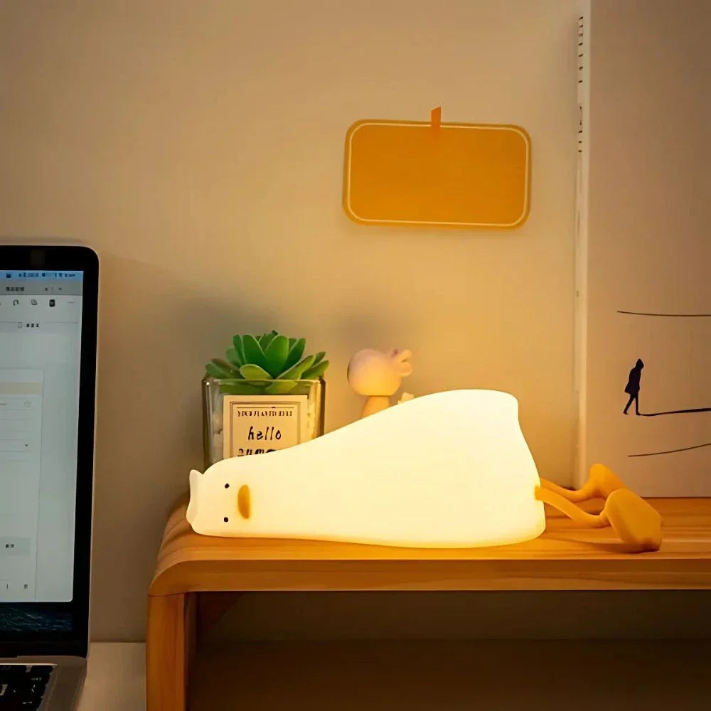 Kids Animal Night Light – Rechargeable Soft Silicone LED – Dimmable Timer Nursery
