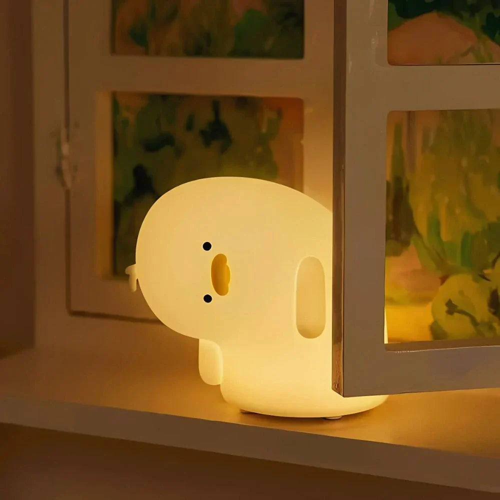 Kids Animal Night Light – Rechargeable Soft Silicone LED – Dimmable Timer Nursery