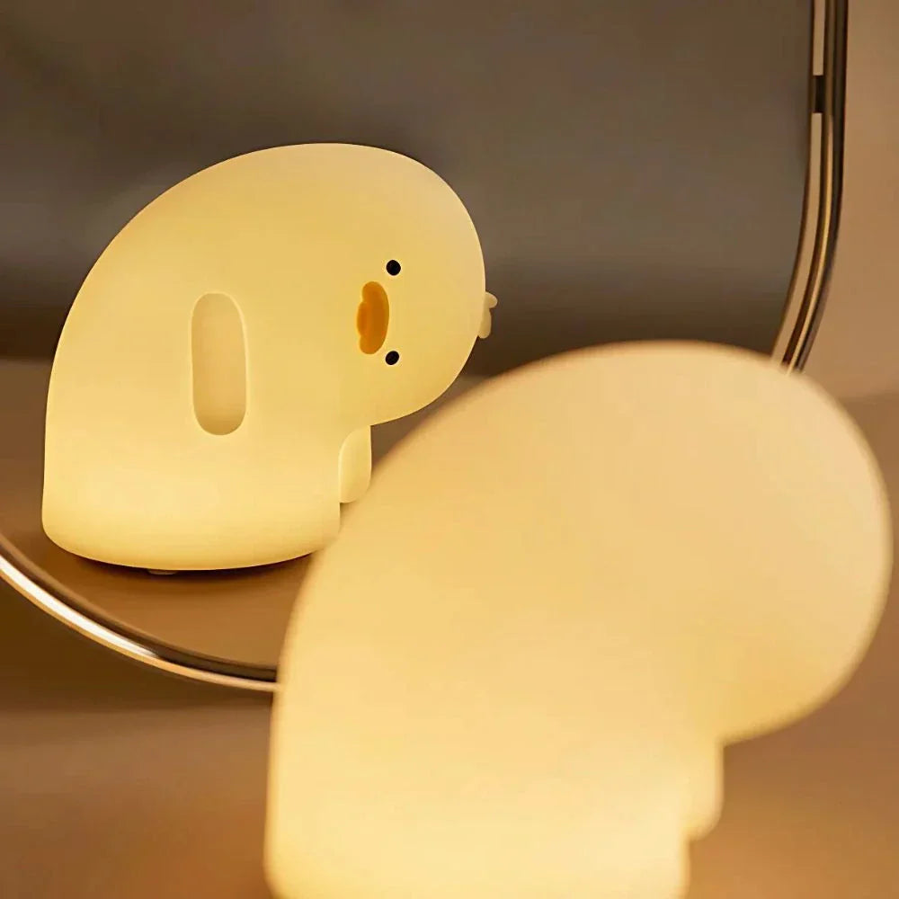 Kids Animal Night Light – Rechargeable Soft Silicone LED – Dimmable Timer Nursery