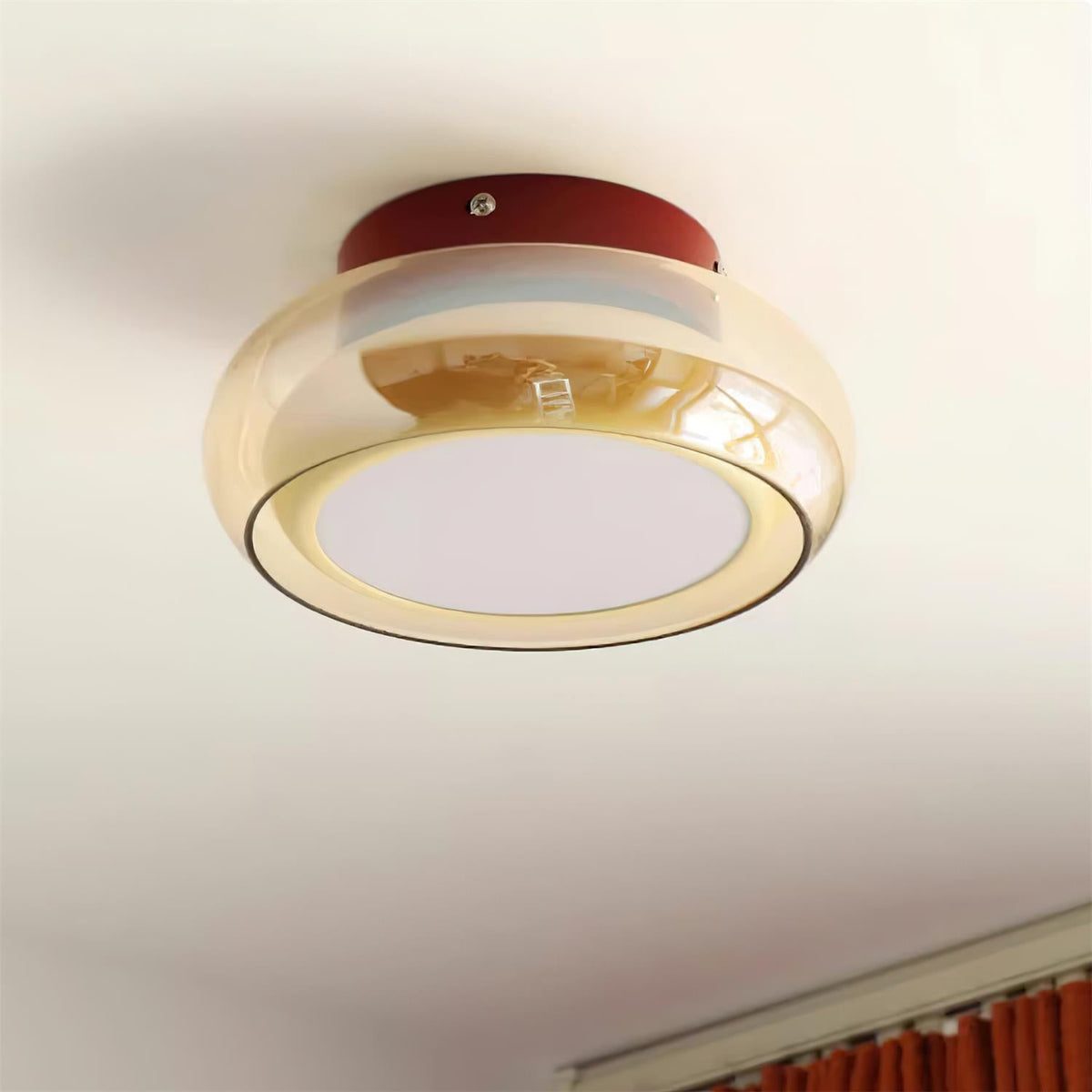 Flush mount glass dome light