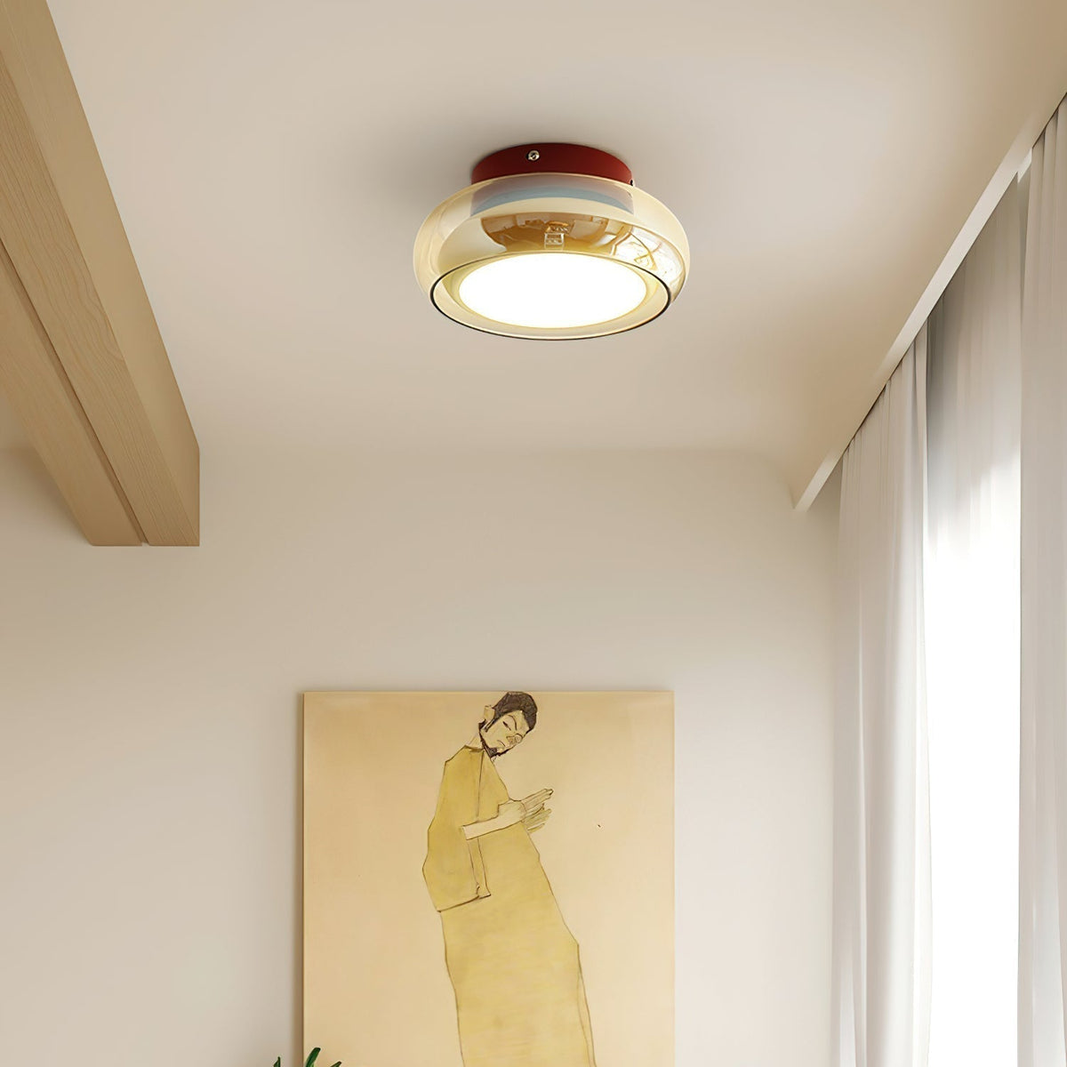 Integrated LED dome ceiling light